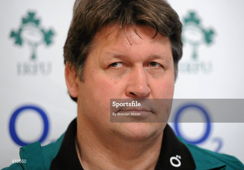 18 March 2010; Ireland forwards coach Gert Smal during a press conference ahead of their RBS Six Nations Rugby Championship game against Scotland on Saturday. Shelbourne Hotel, St Stephen's Green, Dublin. Picture credit: Brendan Moran / SPORTSFILE