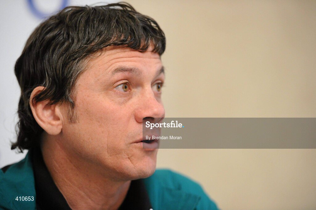 18 March 2010; Ireland defence coach Les Kiss during a press conference ahead of their RBS Six Nations Rugby Championship game against Scotland on Saturday. Shelbourne Hotel, St Stephen's Green, Dublin. Picture credit: Brendan Moran / SPORTSFILE