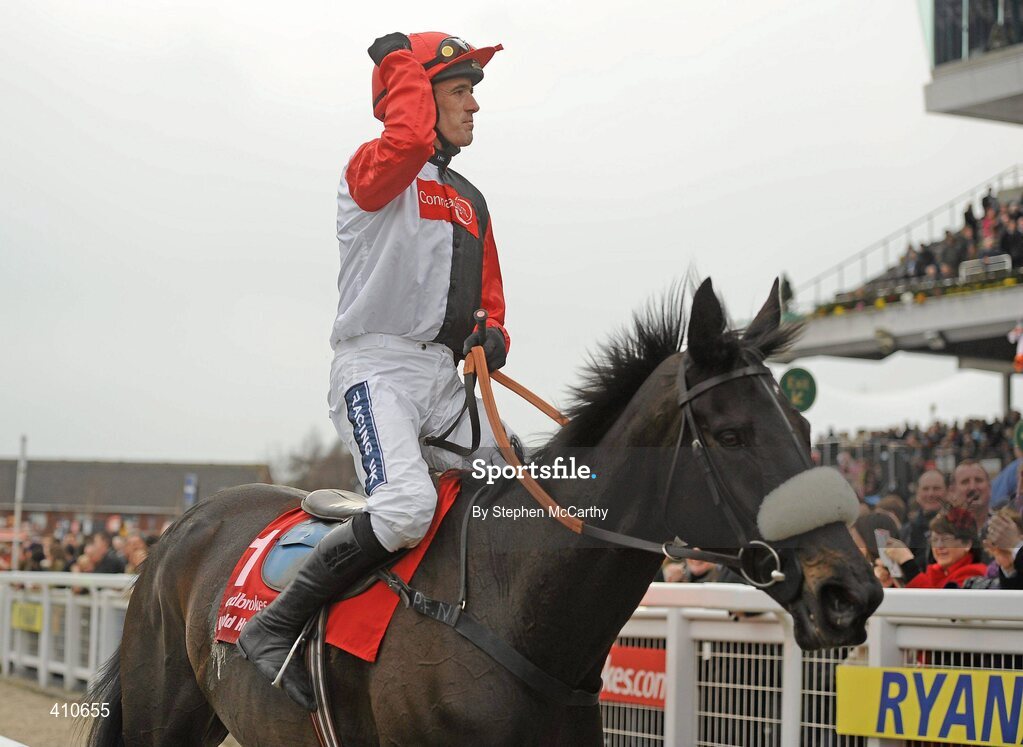 18 March 2010; Jockey Ruby Walsh celebrates after winning the Ladbrokes World Hurdle on Big Bucks. Cheltenham Racing Festival - Thursday. Prestbury Park, Cheltenham, Gloucestershire, England. Picture credit: Stephen McCarthy / SPORTSFILE