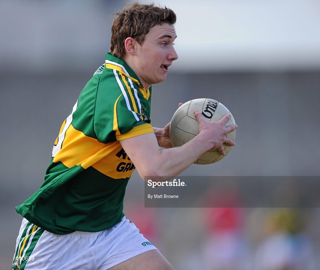 13 March 2010; James O'Donoghue, Kerry. Cadbury Munster GAA Football Under 21 Quarter-Final, Kerry v Cork, Austin Stack Park, Tralee, Co. Kerry. Picture credit: Matt Browne / SPORTSFILE