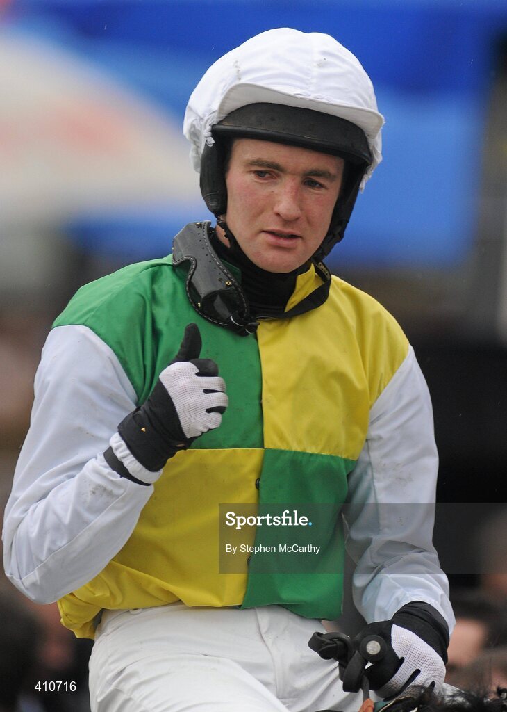 18 March 2010; Jockey Richard Harding, onboard Ballabriggs, after winning the Fulke Walwyn Kim Muir Challenge Cup Handicap Chase. Cheltenham Racing Festival - Thursday. Prestbury Park, Cheltenham, Gloucestershire, England. Picture credit: Stephen McCarthy / SPORTSFILE