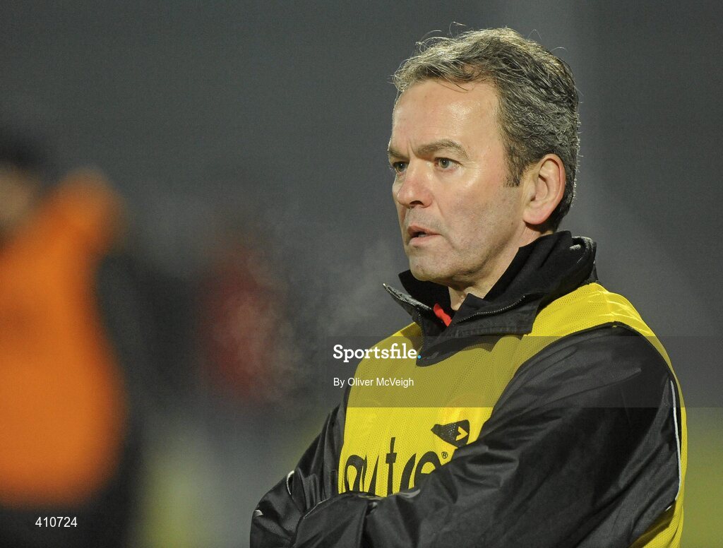 10 March 2010; Tyrone manager Liam Donnelly. Cadbury Ulster GAA Football Under 21 Championship preliminary Round, Tyrone v Derry, Healy Park, Omagh, Co. Tyrone. Picture credit: Oliver McVeigh / SPORTSFILE