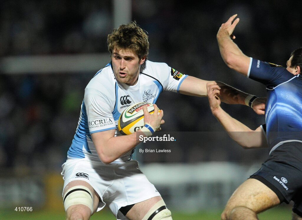 18 March 2010; Richie Vernon, Glasgow Warriors, in action against Paul Ryan, Leinster. Celtic League, Leinster v Glasgow Warriors, RDS, Ballsbridge, Dublin. Picture credit: Brian Lawless / SPORTSFILE
