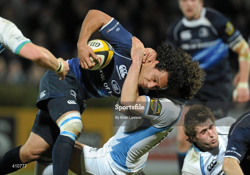 18 March 2010; Isa Nacewa, Leinster, in action against Ruaridh Jackson, Glasgow Warriors. Celtic League, Leinster v Glasgow Warriors, RDS, Ballsbridge, Dublin. Picture credit: Brian Lawless / SPORTSFILE