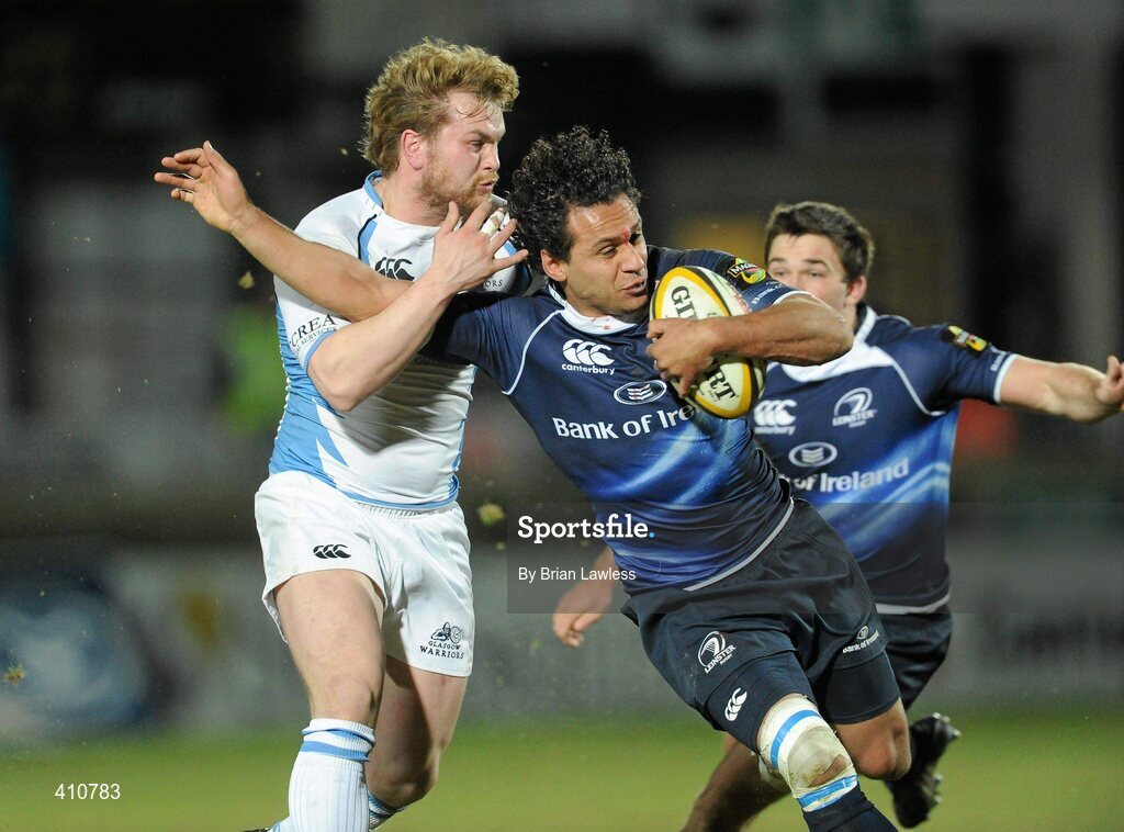 18 March 2010; Isa Nacewa, Leinster, in action against Fergus Thomson, Glasgow Warriors. Celtic League, Leinster v Glasgow Warriors, RDS, Ballsbridge, Dublin. Picture credit: Brian Lawless / SPORTSFILE