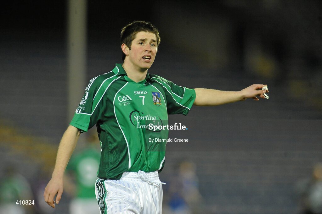 18 March 2010; Limerick captain John Riordan. Cadbury Munster GAA Football Under 21 Championship Semi-Final, Tipperary v Limerick, Semple Stadium, Thurles, Co. Tipperary. Picture credit: Diarmuid Greene / SPORTSFILE