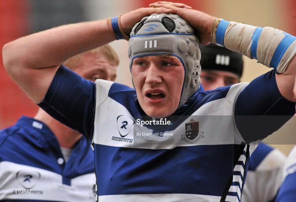 17 March 2010; Rockwell College captain Shane Buckley. Munster Schools Senior Cup Final, Rockwell College v PBC, Thomond Park, Limerick. Picture credit: Diarmuid Greene / SPORTSFILE
