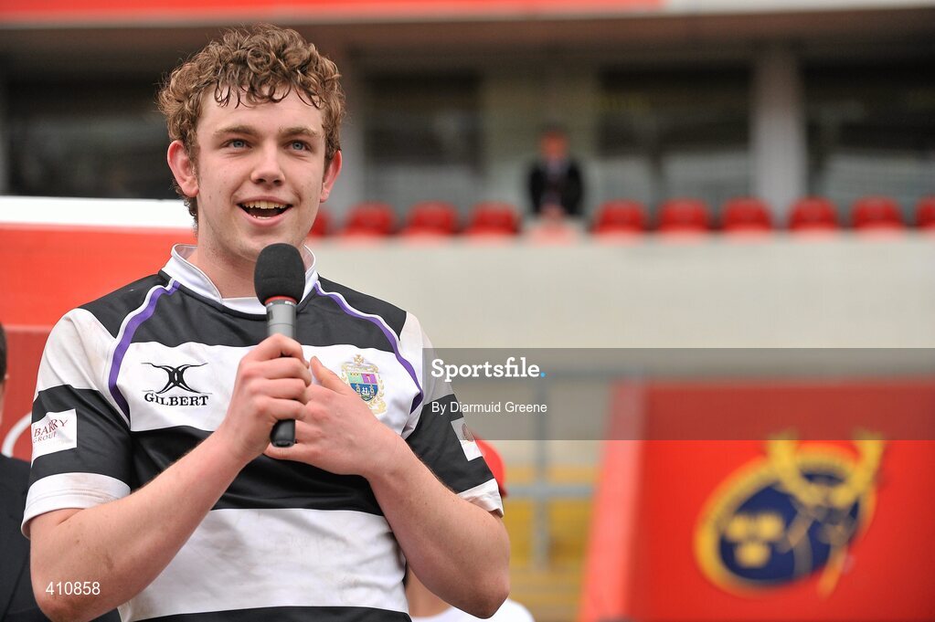 17 March 2010; PBC joint captain David O'Mahony. Munster Schools Senior Cup Final, Rockwell College v PBC, Thomond Park, Limerick. Picture credit: Diarmuid Greene / SPORTSFILE