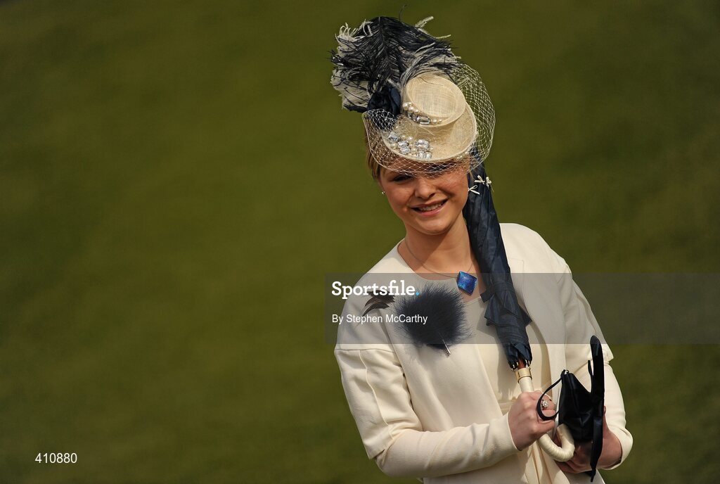 18 March 2010; Margaret Connolly, from Mullingar, Co. Westmeath, at Ladies Day at the festival. Cheltenham Racing Festival - Thursday. Prestbury Park, Cheltenham, Gloucestershire, England. Picture credit: Stephen McCarthy / SPORTSFILE