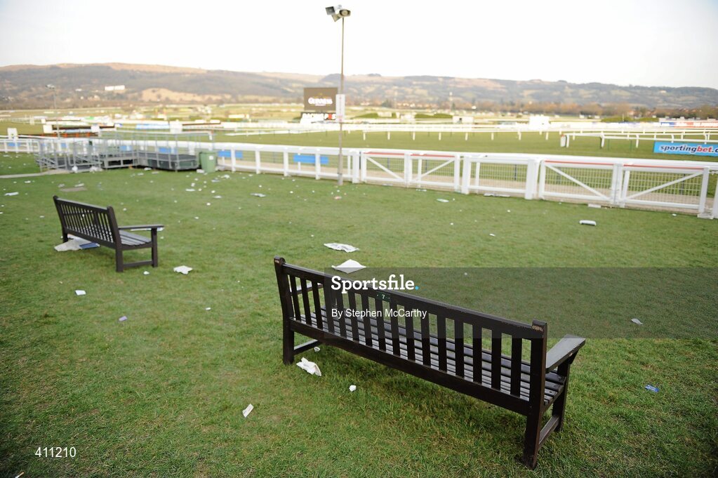16 March 2010; A general view of Prestbury Park following the days racing. Cheltenham Racing Festival - Tuesday. Prestbury Park, Cheltenham, Gloucestershire, England. Picture credit: Stephen McCarthy / SPORTSFILE