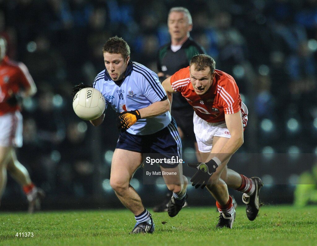 20 March 2010; Alan Hubbard, Dublin, in action against Alan O'Connor, Cork. Allianz GAA National Football League, Division 1, Round 5, Cork v Dublin, Pairc Ui Rinn, Cork. Picture credit: Matt Browne / SPORTSFILE
