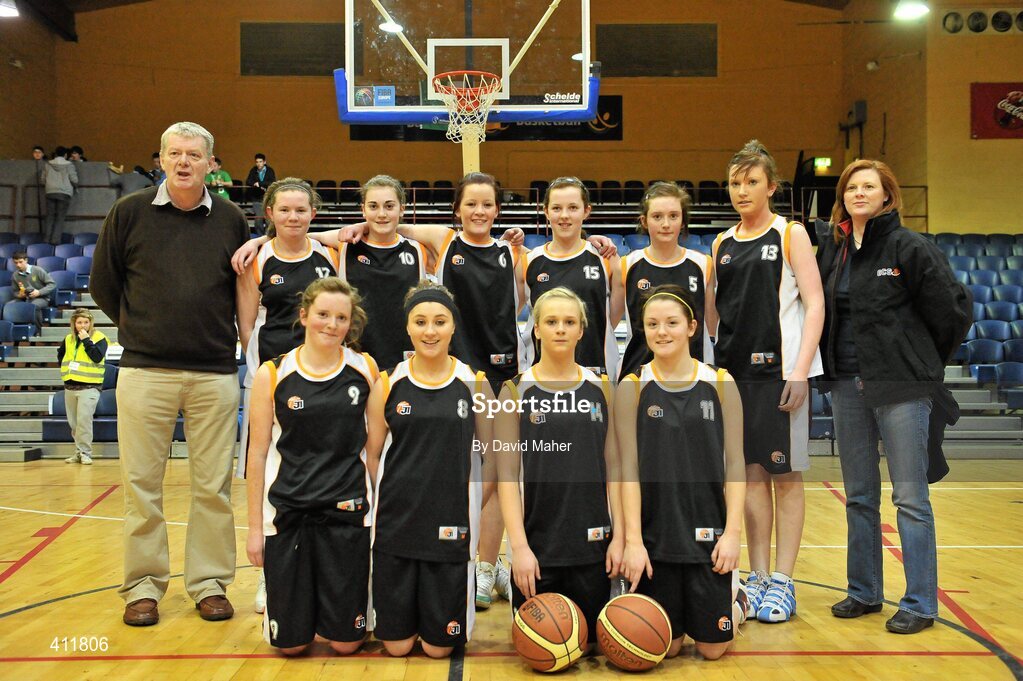 22 March 2010; Gort Community School team. U16B Girls - All-Ireland Schools League Finals 2010, Gort Community School, Galway v Pobailscoil Dingle, Kerry, National Basketball Arena, Tallaght, Dublin. Picture credit: David Maher / SPORTSFILE