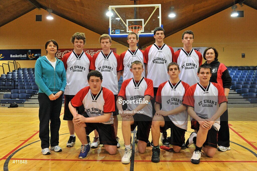22 March 2010; The Saint Eunans College team. U19B Boys - All-Ireland Schools League Finals 2010, Carrigaline Community School, Cork v Saint Eunans College, Letterkenny, National Basketball Arena, Tallaght, Dublin. Picture credit: David Maher / SPORTSFILE
