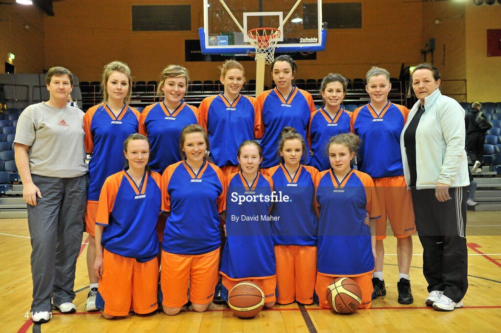 22 March 2010; The Presentation Secondary School team. U19B Girls - All-Ireland Schools League Finals 2010, Presentation Secondary School, Tralee v Pobailscoil Dingle, Kerry, National Basketball Arena, Tallaght, Dublin. Picture credit: David Maher / SPORTSFILE
