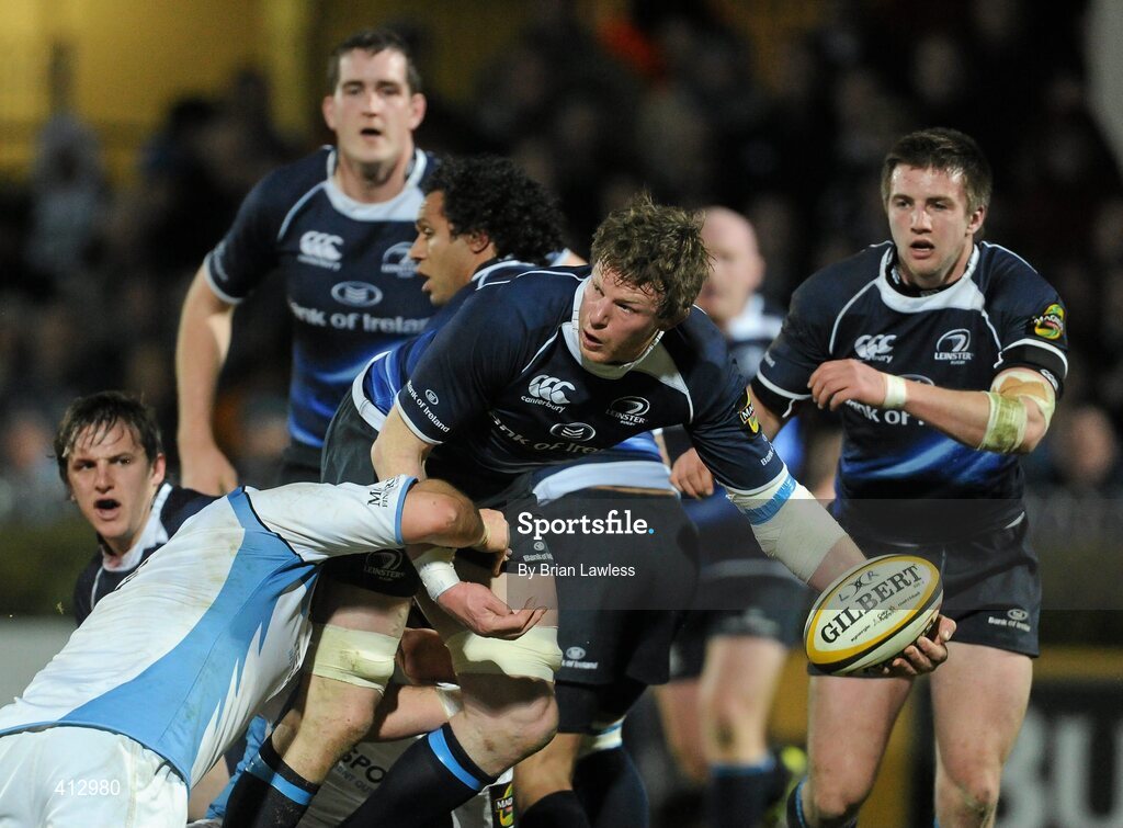 18 March 2010; Malcolm O'Kelly, Leinster, in action against Ed Kalman, Glasgow Warriors. Celtic League, Leinster v Glasgow Warriors, RDS, Ballsbridge, Dublin. Picture credit: Brian Lawless / SPORTSFILE