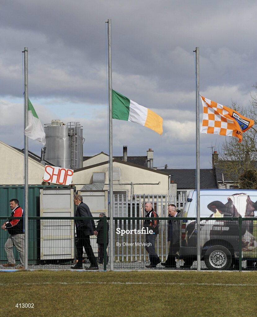 14 March 2010; A general view of flags. Allianz GAA Football National League, Division 2, Round 4, Armagh v Kildare, St Oliver Plunkett Park, Crossmaglen, Co. Armagh. Picture credit: Oliver McVeigh / SPORTSFILE