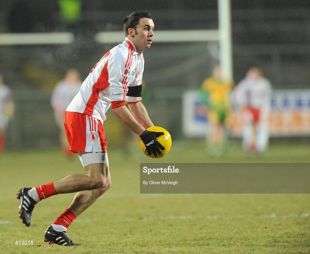 30 January 2010; Kyle Cooney, Tyrone. Barrett Sports Lighting Dr. McKenna Cup Final, Donegal v Tyrone, Brewster Park, Enniskillen, Co. Fermanagh. Picture credit: Oliver McVeigh / SPORTSFILE *** Local Caption ***