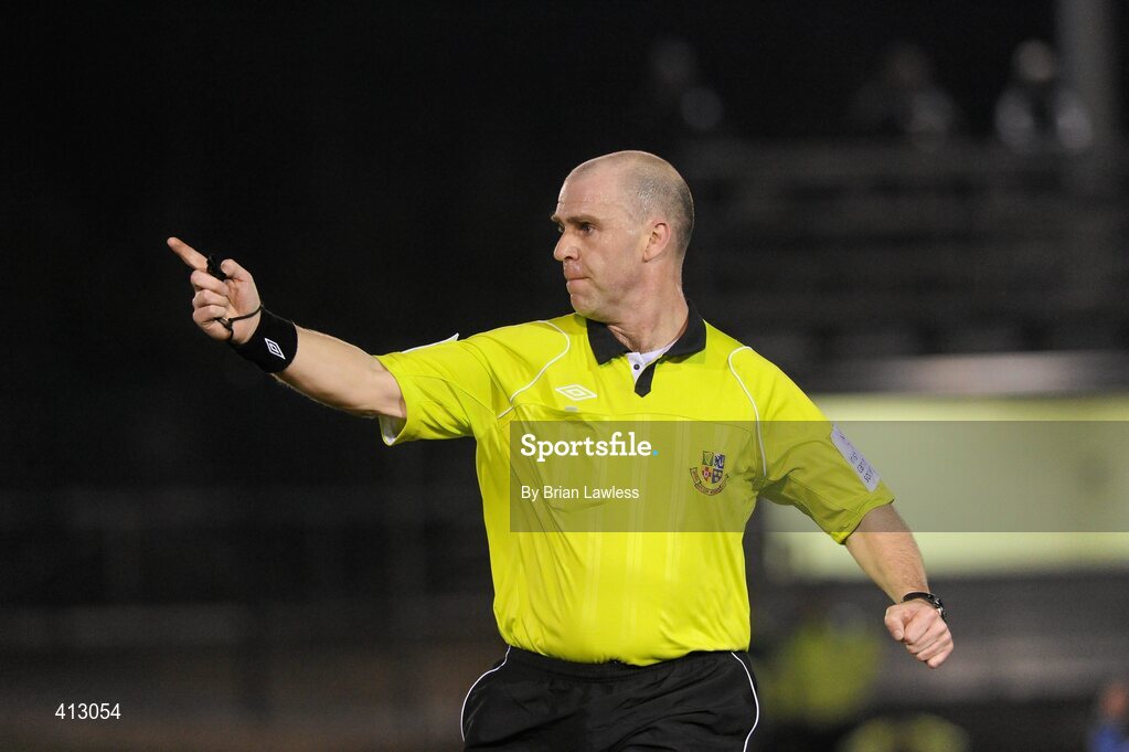 16 March 2010; Tom Connolly, referee. Airtricity League Premier Division, UCD v Bohemians, UCD Bowl, Belfield, Dublin. Picture credit: Brian Lawless / SPORTSFILE