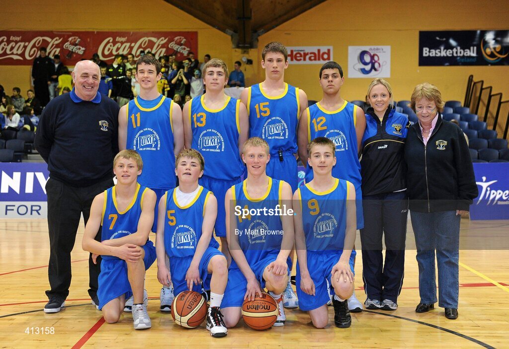 25 March 2010; The Colaiste Einde team. U16C Boys - All-Ireland Schools League Finals 2010, Tallaght Community School, Dublin v Colaiste Einde, Galway, National Basketball Arena, Tallaght, Dublin. Picture credit: Matt Browne / SPORTSFILE