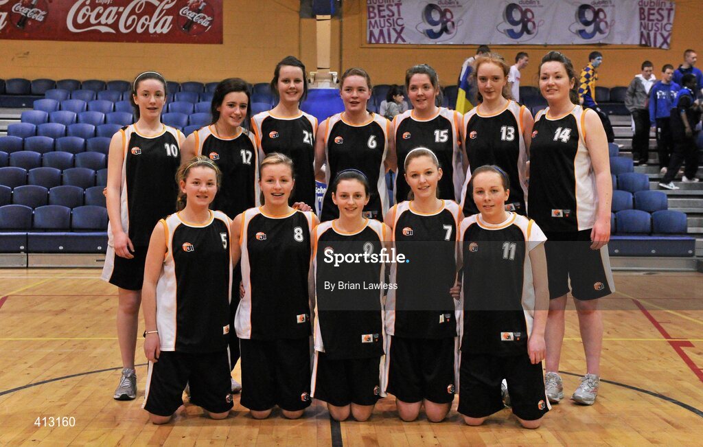 25 March 2010; The St. Attractas Community School team. U16C Girls - All-Ireland Schools League Finals 2010, Christ King Secondary School, Cork v St. Attractas Community School, Tubbercurry, Co. Sligo, National Basketball Arena, Tallaght, Dublin. Picture credit: Brian Lawless / SPORTSFILE