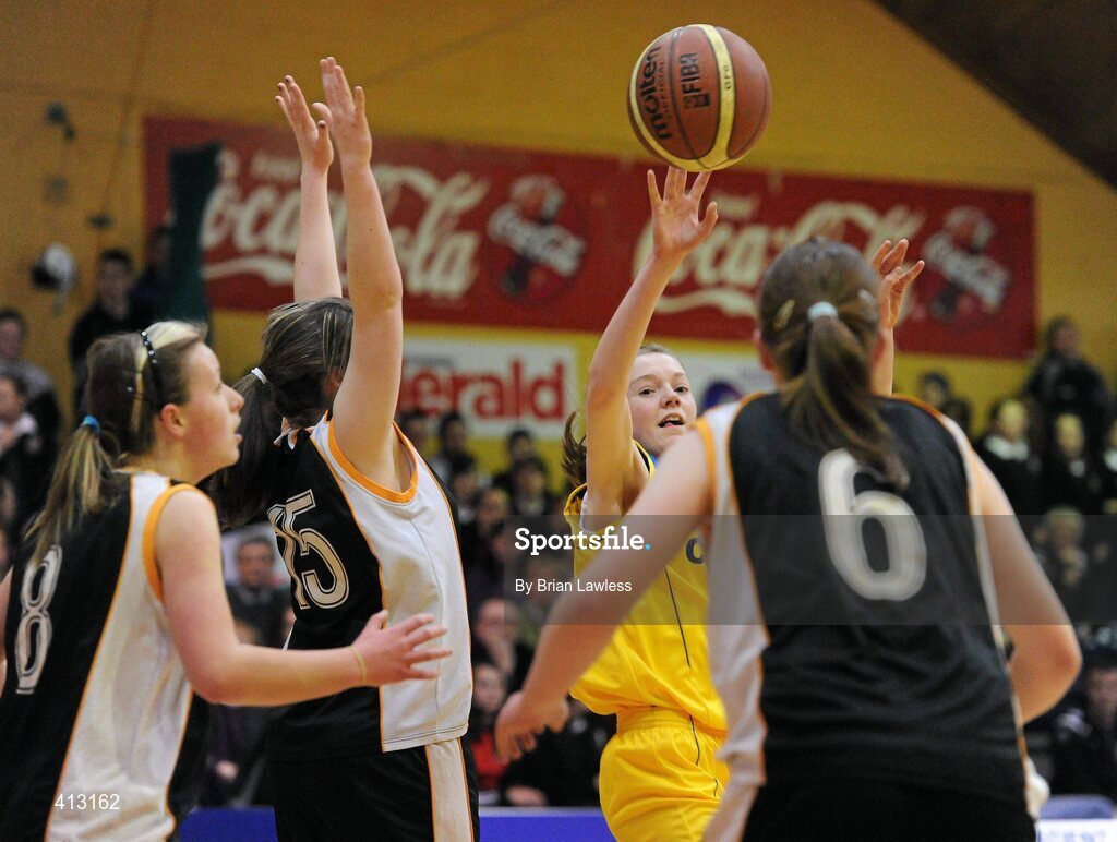 25 March 2010; Rachel Finn, Christ King Secondary School, in action against St. Attractas Community School. U16C Girls - All-Ireland Schools League Finals 2010, Christ King Secondary School, Cork v St. Attractas Community School, Tubbercurry, Co. Sligo, National Basketball Arena, Tallaght, Dublin. Picture credit: Brian Lawless / SPORTSFILE