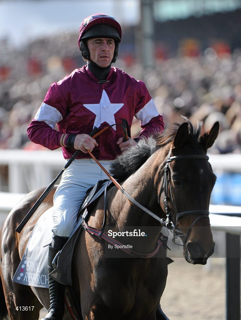 16 March 2010; Davy Russell aboard Far Away So Close. Spinal Research Supreme Novices' Hurdle. Cheltenham Racing Festival - Tuesday. Prestbury Park, Cheltenham, Gloucestershire, England. Photo by Sportsfile
