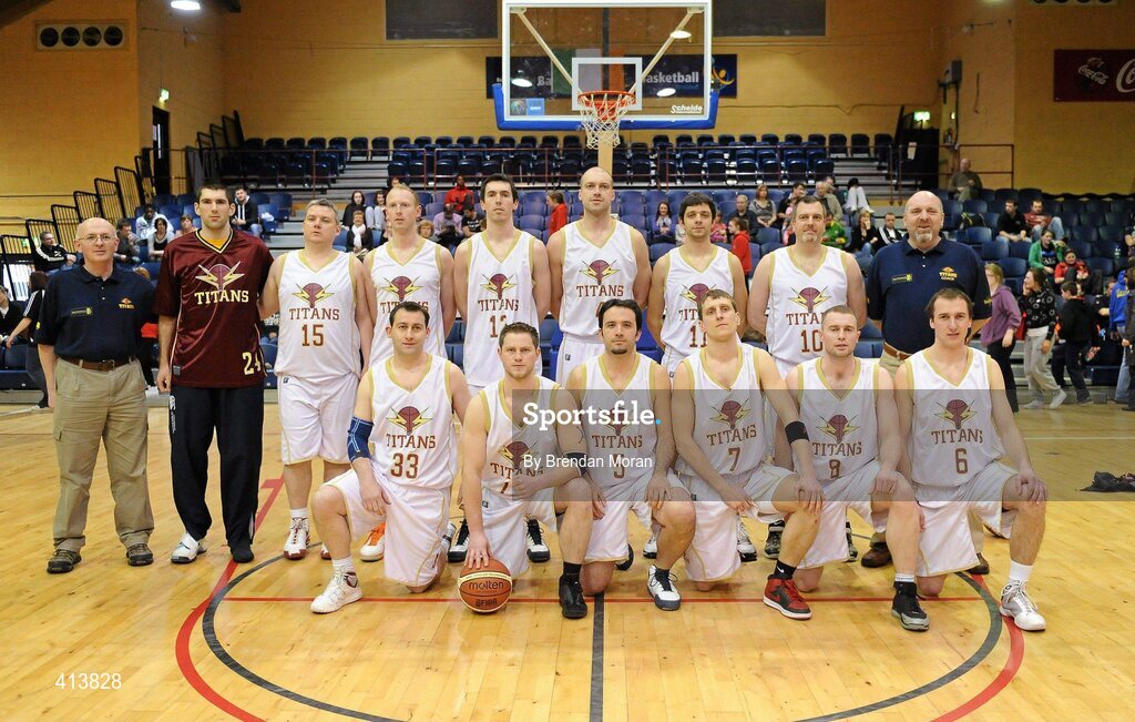 27 March 2010; The Titans team. Basketball Ireland Men’s Division One Final, Titans, Galway v Team Garvey St Mary's, Castleisland, Co. Kerry, National Basketball Arena, Tallaght, Dublin. Picture credit: Brendan Moran / SPORTSFILE