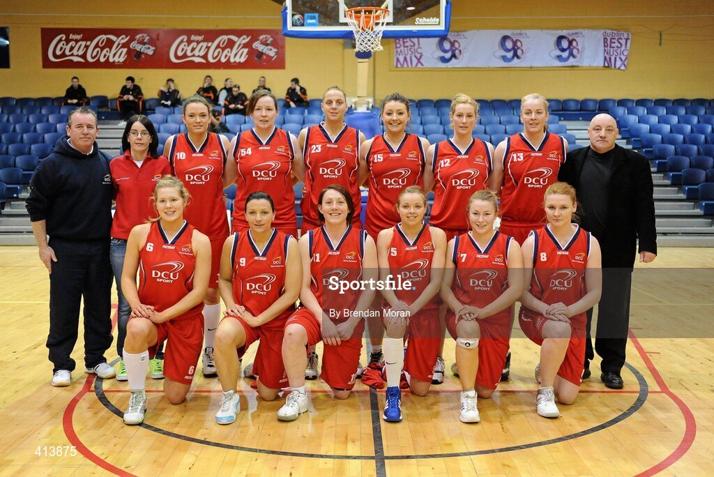 27 March 2010; The DCU Mercy team. IrishSport.TV Women’s SuperLeague Final, Team Montenotte Hotel Cork v DCU Mercy, National Basketball Arena, Tallaght, Dublin. Picture credit: Brendan Moran / SPORTSFILE