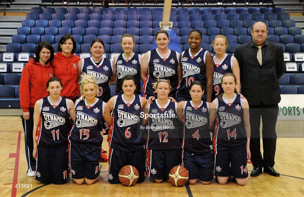 27 March 2010; The Oblate Dynamos team. Basketball Ireland Women’s Division One Final, Oblate Dynamos, Dublin v Scruffy St Paul's, Killarney, Co. Kerry, National Basketball Arena, Tallaght, Dublin. Picture credit: Brendan Moran / SPORTSFILE