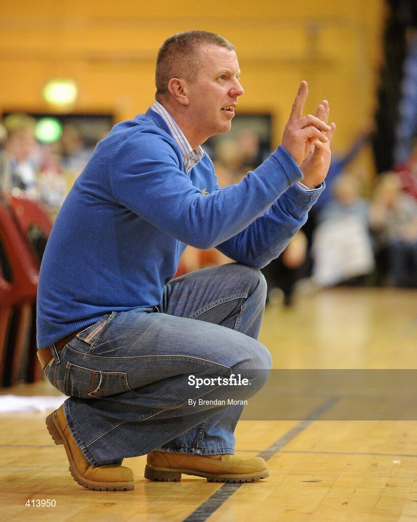 27 March 2010; Tony Hehir, head coach, UL Eagles. Nivea For Men’s Superleague Final, Killester v UL Eagles, National Basketball Arena, Tallaght, Dublin. Picture credit: Brendan Moran / SPORTSFILE