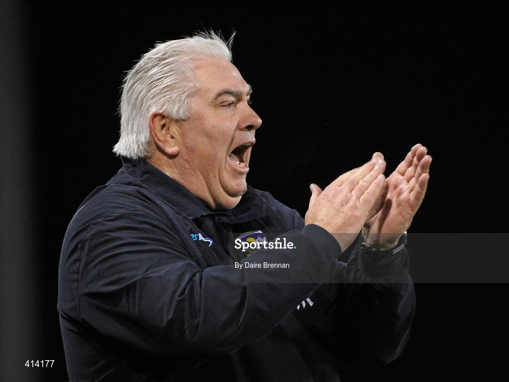 27 March 2010; Galway manager Joe Kernan celebrates after his side scored a late point. Allianz GAA Football National League, Division 1, Round 6, Dublin v Galway, Parnell Park, Dublin. Picture credit: Daire Brennan / SPORTSFILE
