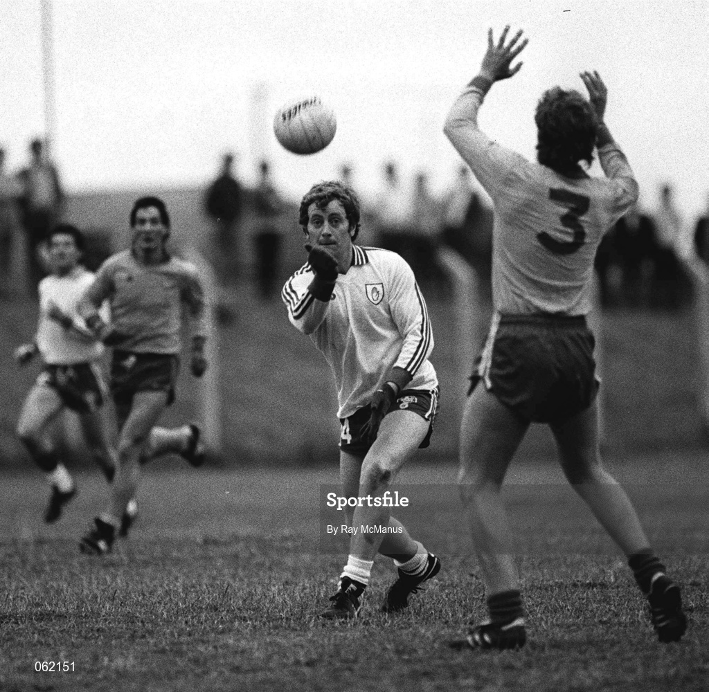 24 June 1984; Frank McGuigan of Tyrone in action during the Ulster Senior Football Championship Semi-Final match between Tyrone and Down in Casement Park in Belfast. Photo by Ray McManus/Sportsfile