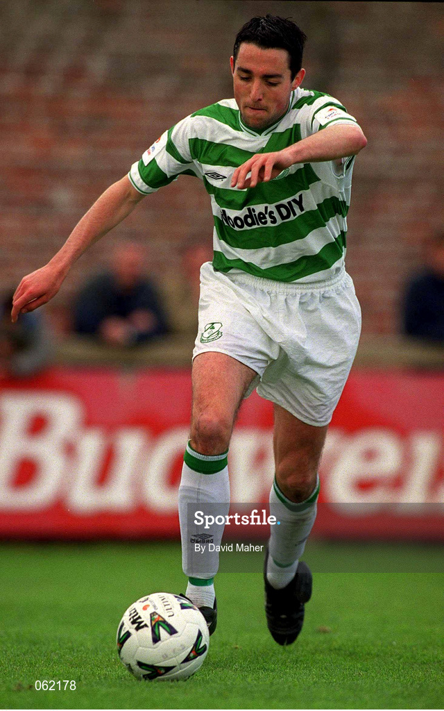 29 April 2001; Daire Kavanagh of Shamrock Rovers during the Eircom League Premier Division match between UCD and Shamrock Rovers at Belfield Park in UCD, Dublin. Photo by David Maher/Sportsfile