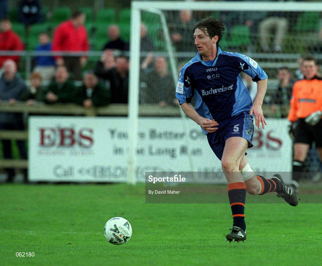29 April 2001; Clive Delaney of UCD during the Eircom League Premier Division match between UCD and Shamrock Rovers at Belfield Park in UCD, Dublin. Photo by David Maher/Sportsfile