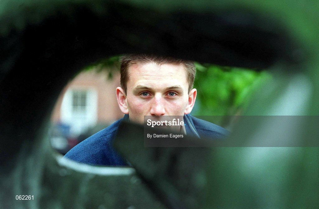 16 May 2001; Dublin hurler David Sweeney during a feature in Trinity College, Dublin. Photo by Damien Eagers/Sportsfile