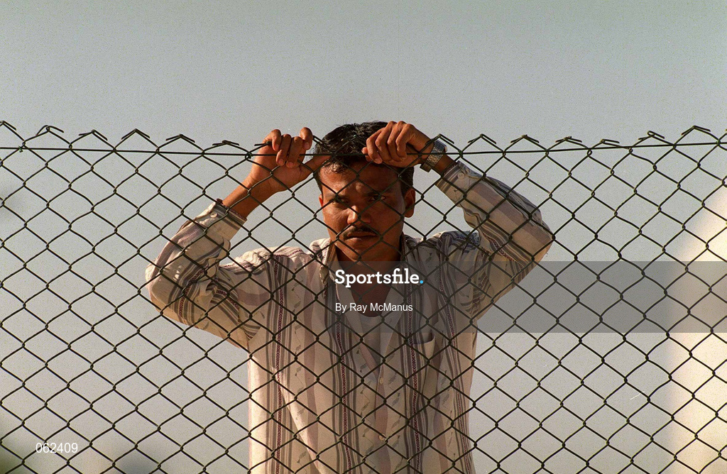 26 January 2001; Mr Ramakant Sharma looks on during the Eircell GAA All Stars Exibition game at Dubai Rugby Ground in Dubai, United Arab Emirates. Photo by Ray McManus/Sportsfile