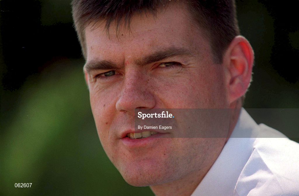 22 May 2001; Laois goalkeeper Fergal Byron pictured before his teams championship match against Offaly this coming Sunday. Photo by Damien Eagers/Sportsfile