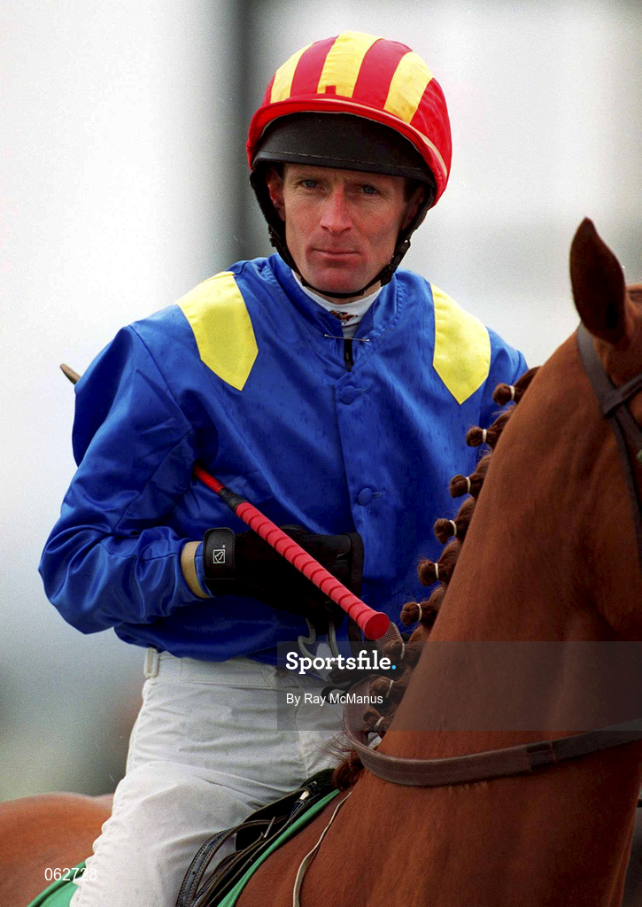 21 April 2001; Jockey Kevin Manning at The Curragh Racecourse in Kildare. Photo by Ray McManus/Sportsfile