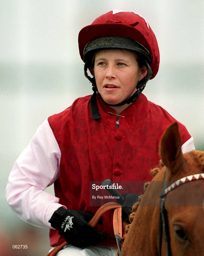 21 April 2001; Jockey Ms Catherine Gannon at The Curragh Racecourse in Kildare. Photo by Ray McManus/Sportsfile