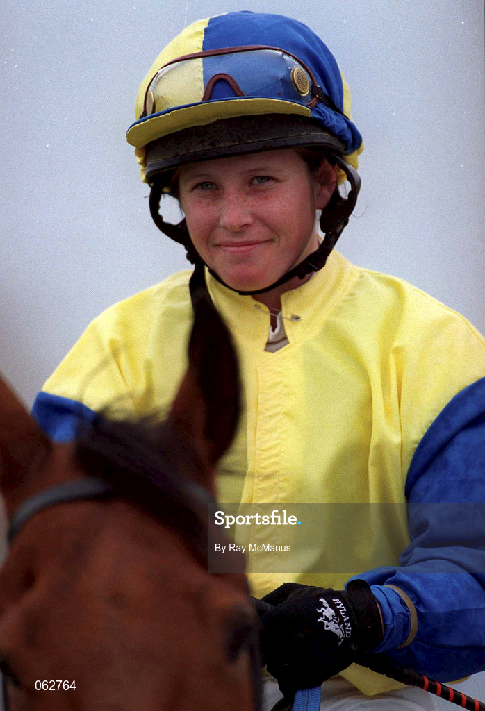 21 April 2001; Jockey Ms Catherine Gannon at The Curragh Racecourse in Kildare. Photo by Ray McManus/Sportsfile