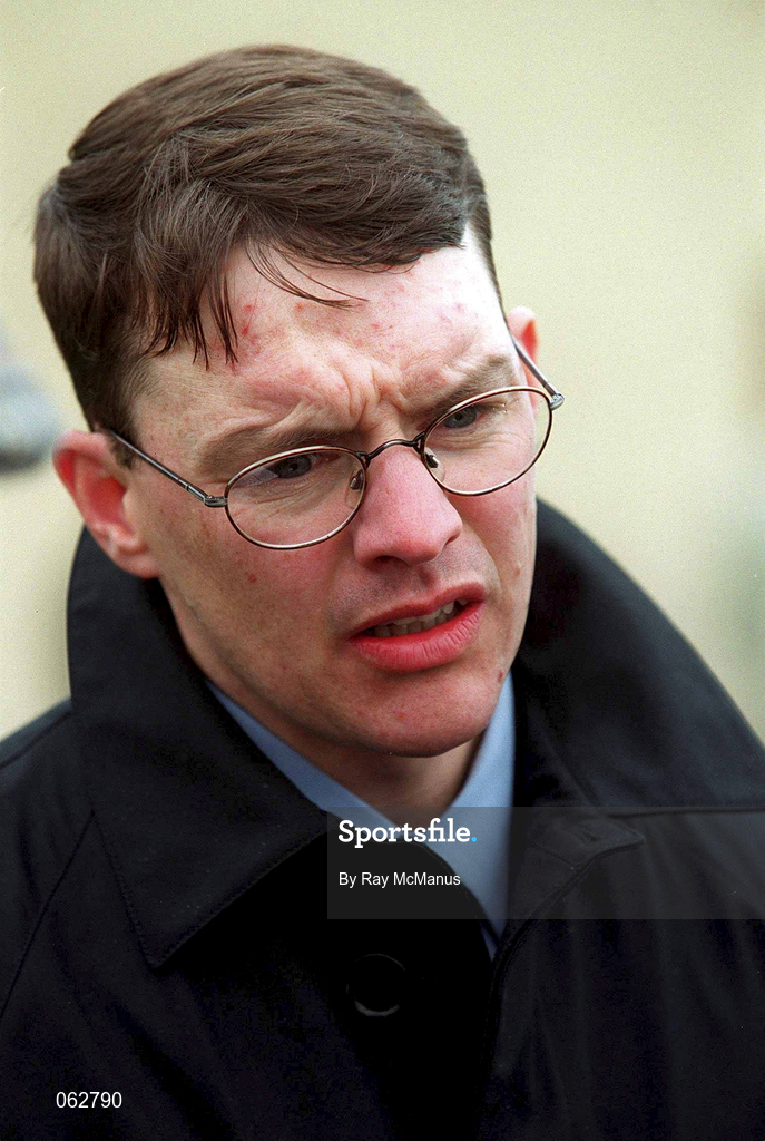21 April 2001; Trainer Aidan O'Brien ahead of racing at The Curragh Racecourse in Kildare. Photo by Ray McManus/Sportsfile