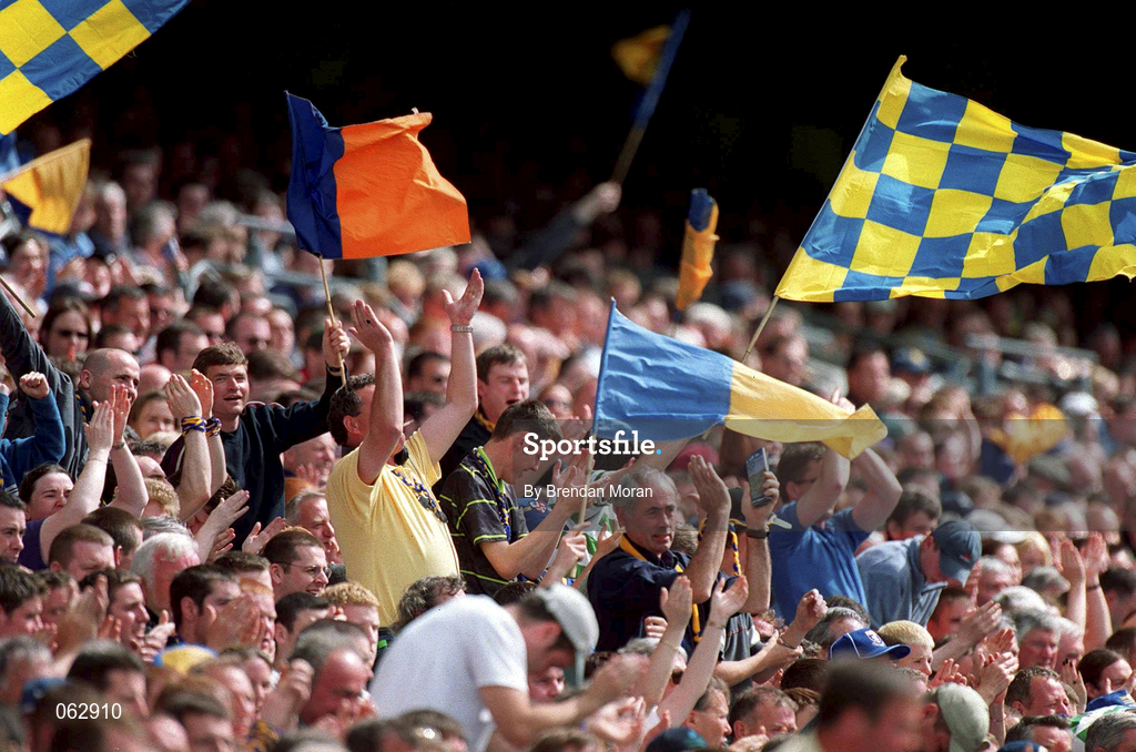 27 May 2001; Longford fans during the Bank of Ireland Leinster Senior Football Championship Quarter-Final match between Dublin and Longford at Croke Park in Dublin. Photo by Brendan Moran/Sportsfile