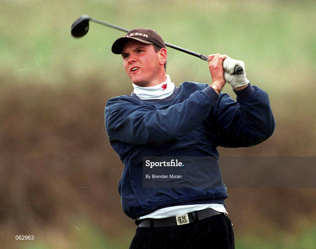 14 April 2001; Johnny Foster of Ballyclare Golf Club during the West of Ireland Open Golf Championship at Sligo Golf Club in Rosses Point in Sligo. Photo by Brendan Moran/Sportsfile