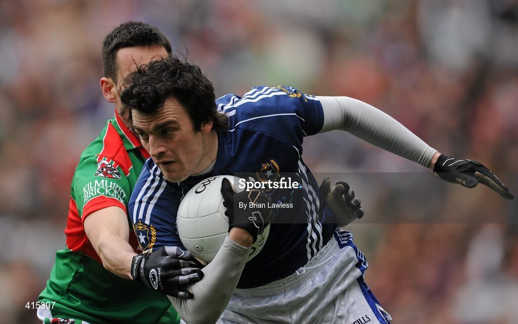 17 March 2010; Paul Veronica, St Gall's, in action against Noel Downes, Kilmurry Ibrickane. AIB GAA Football All-Ireland Senior Club Championship Final, Kilmurry Ibrickane v St Gall's, Croke Park, Dublin. Picture credit: Brian Lawless / SPORTSFILE