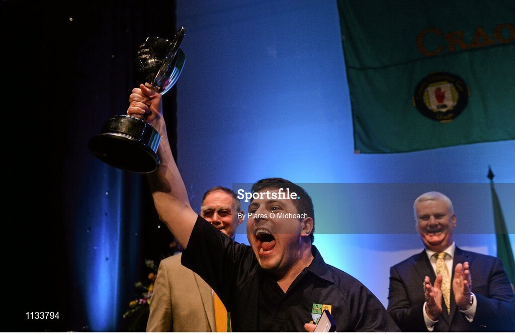 2 April 2016; Hugo Slevin, St Joseph's, representing Westmeath and Leinster, after winning the Aithriseoireacht / Scéalaíocht competition. All-Ireland Scór Sinsir Championship Finals. INEC, Gleneagle Hotel, Killarney, Co. Kerry. Picture credit: Piaras Ó Mídheach / SPORTSFILE