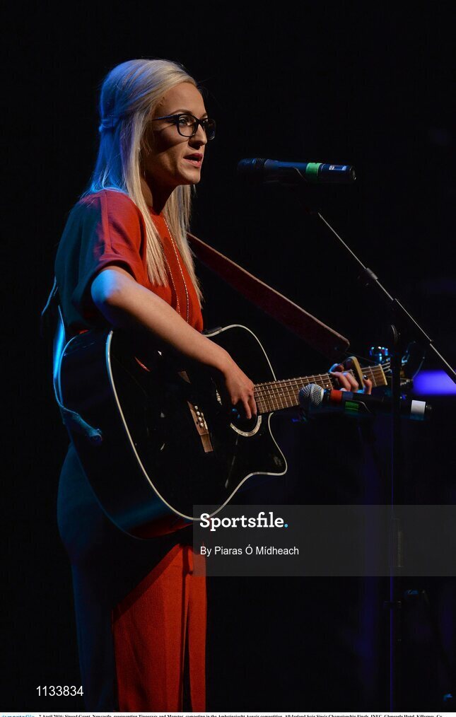 2 April 2016; Sinead Grant, Newcastle, representing Tipperary and Munster, competing in the Amhránaiocht Aonair competition. All-Ireland Scór Sinsir Championship Finals. INEC, Gleneagle Hotel, Killarney, Co. Kerry. Picture credit: Piaras Ó Mídheach / SPORTSFILE