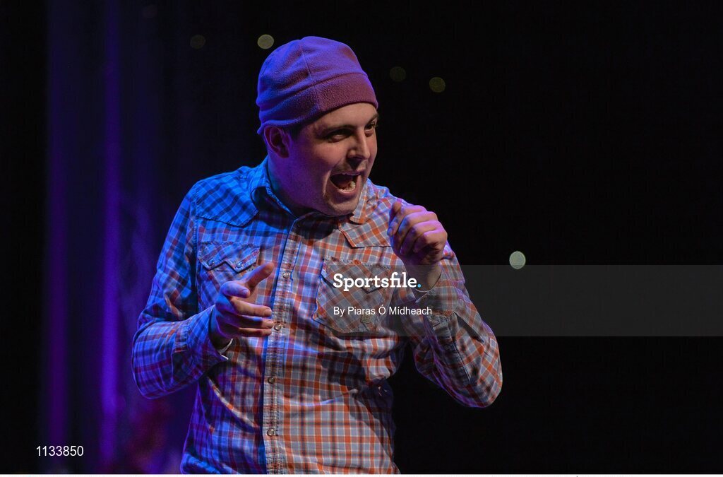 2 April 2016; Eventual winner Hugo Slevin, St Joseph's, representing Westmeath and Leinster, competing in the Aithriseoireacht / Scéalaíocht competition. All-Ireland Scór Sinsir Championship Finals. INEC, Gleneagle Hotel, Killarney, Co. Kerry. Picture credit: Piaras Ó Mídheach / SPORTSFILE