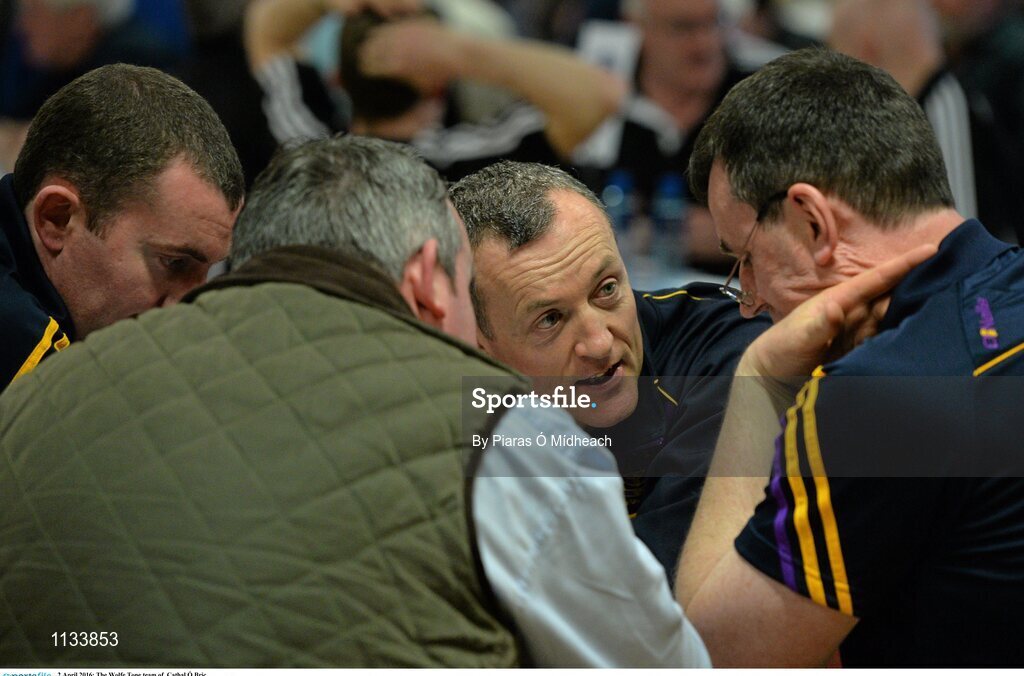 2 April 2016; The Wolfe Tone team of, Cathal Ó Bric  Roibeard Ó Ceallaigh-Loingsigh, Cathal Ó Laoi and Micheál Ó Conalláin, representing Meath in the Tráth na gCeist competition. All-Ireland Scór Sinsir Championship Finals. INEC, Gleneagle Hotel, Killarney, Co. Kerry. Picture credit: Piaras Ó Mídheach / SPORTSFILE
