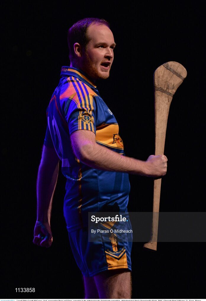 2 April 2016; Gareth McGreevy, Saul, representing Down and Ulster, competing in the Aithriseoireacht / Scéalaíocht competition. All-Ireland Scór Sinsir Championship Finals. INEC, Gleneagle Hotel, Killarney, Co. Kerry. Picture credit: Piaras Ó Mídheach / SPORTSFILE