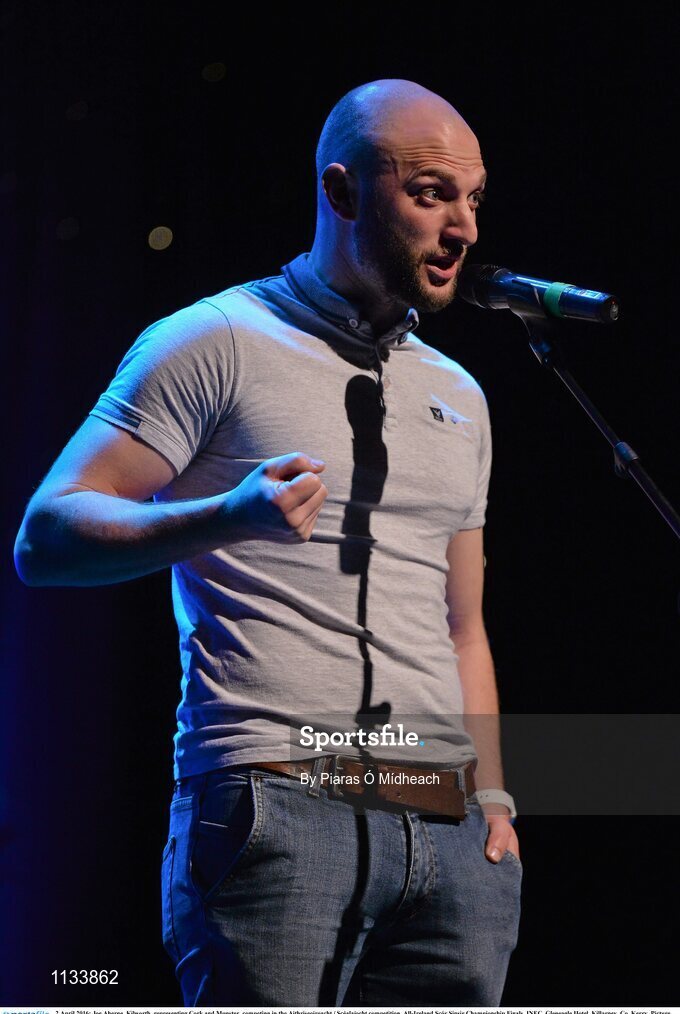2 April 2016; Joe Aherne, Kilworth, representing Cork and Munster, competing in the Aithriseoireacht / Scéalaíocht competition. All-Ireland Scór Sinsir Championship Finals. INEC, Gleneagle Hotel, Killarney, Co. Kerry. Picture credit: Piaras Ó Mídheach / SPORTSFILE